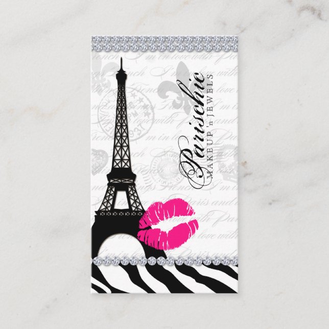 Cosmetologist Business Card Paris Eiffel Tower (Front)