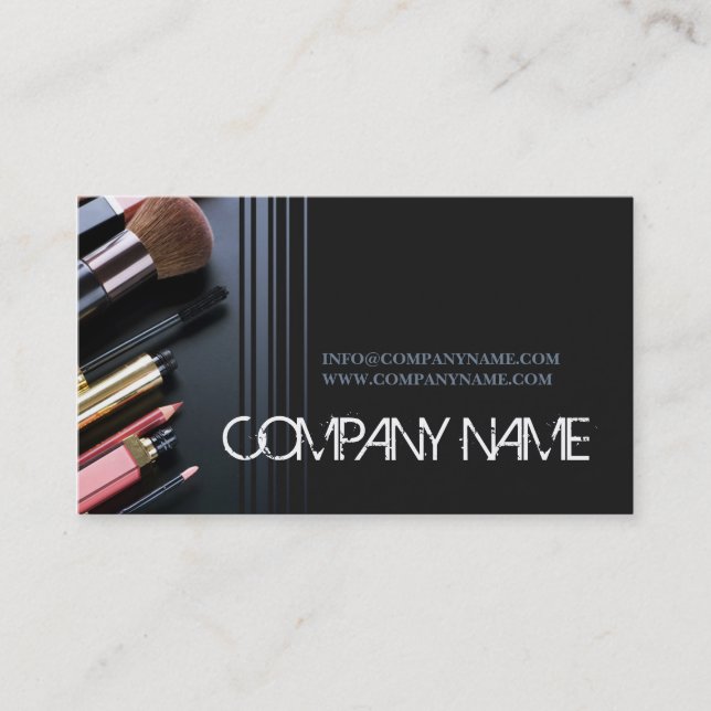 Cosmetologist Cosmetology Make-Up Artist Elegant Business Card (Front)