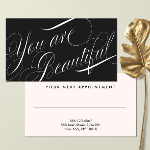 Cosmetologist  Elegant Black Beauty Appointment