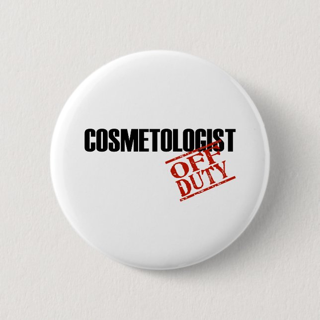 COSMETOLOGIST LIGHT 6 CM ROUND BADGE (Front)