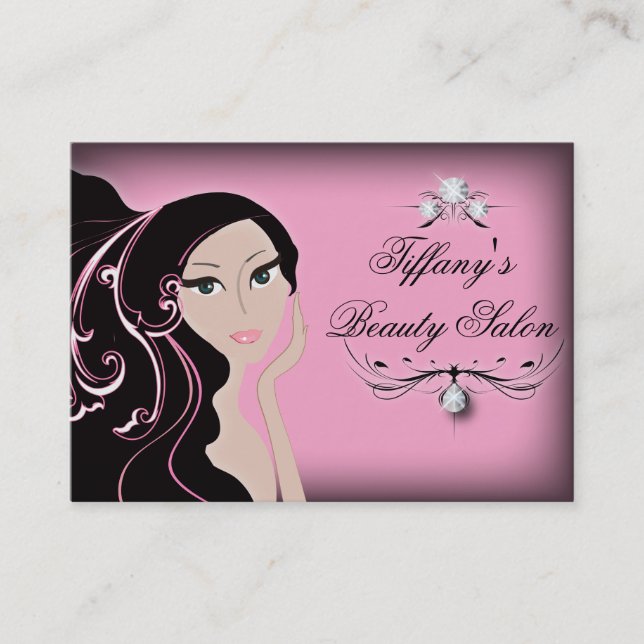 Cosmetologist makeup artist Salon hair stylist Business Card (Front)