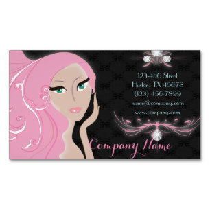 Cosmetologist makeup artist Salon hair stylist Magnetic Business Card