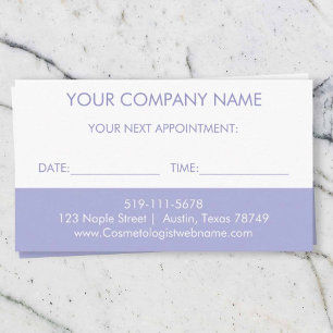 Cosmetologist Reminder Card