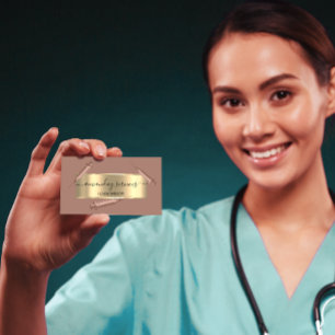 Cosmetologist Syringe Botox B12 QRCode Brown Business Card
