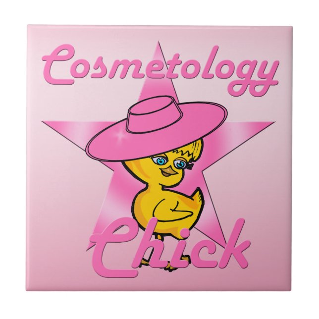 Cosmetology Chick #8 Ceramic Tile (Front)