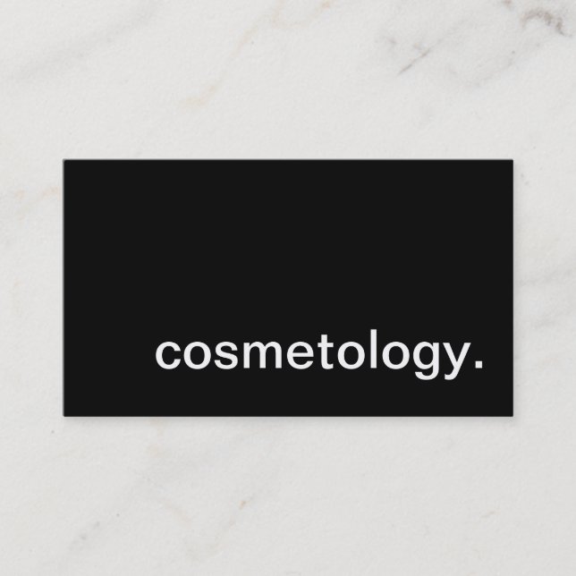 cosmetology. (colour customisable) business card (Front)