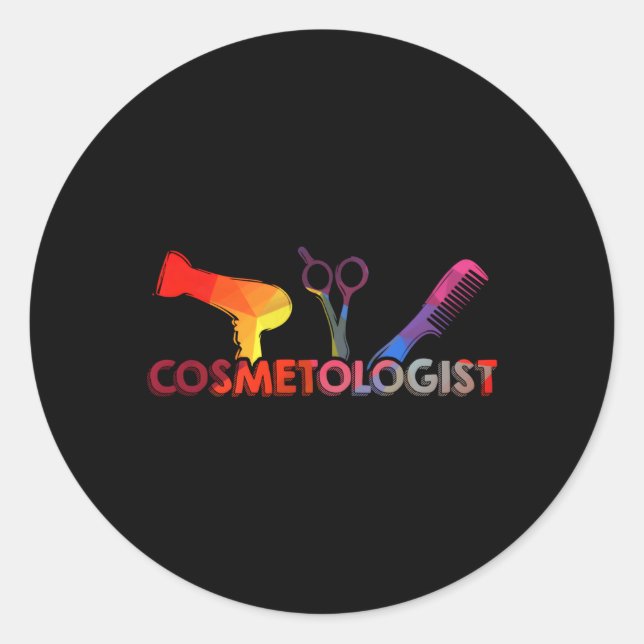 Cosmetology Graduate Studies Cosmetologist Classic Round Sticker (Front)