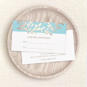 Cosmetology Leaves Salon Appointment Reminder Card