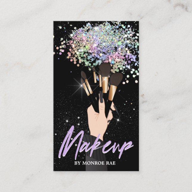 Cosmetology Makeup Artist - Beauty Salon MUA Business Card (Front)