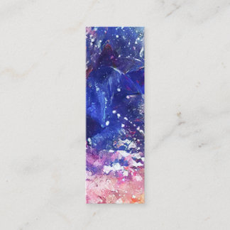 Cosmic Abstract Cat Dreamscape Bookmark  Mini Business Card