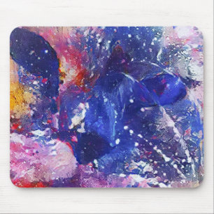 Cosmic Abstract Cat Dreamscape  Mouse Pad
