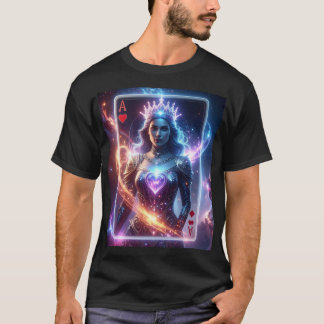 Cosmic Ace of Hearts Celestial Royal Fantasy Card T-Shirt