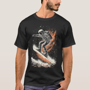 Cosmic Adventure Astronaut Snowboarding and Surfin T-Shirt