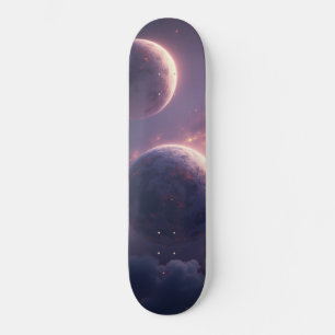Cosmic Adventure: Space & Planet Skateboard Design