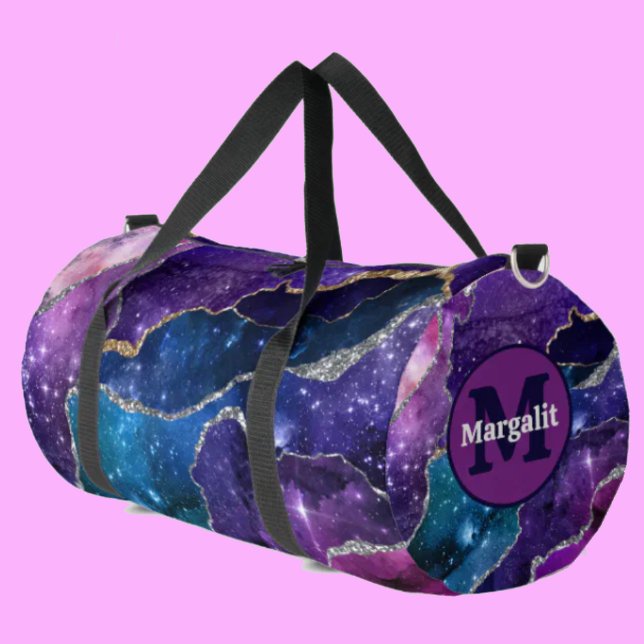 Cosmic Agate Rainbow Holographic Large Duffel Bag (Creator Uploaded)