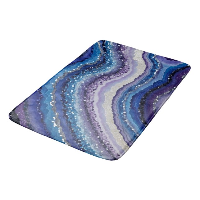 Cosmic Agate Waves Bath Mat (Angled)