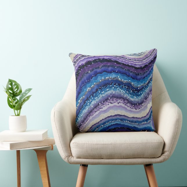 Cosmic Agate Waves Cushion (Chair)