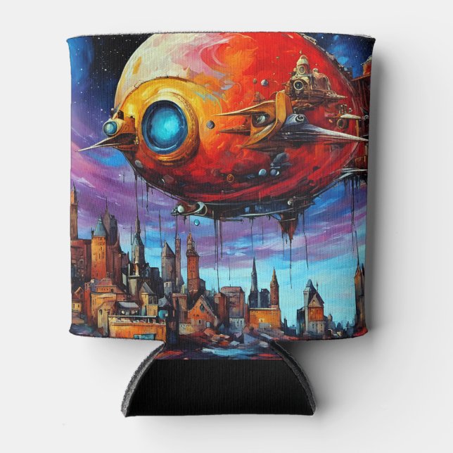 Cosmic Airship Can Cooler (Front)