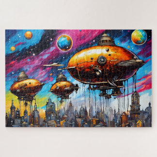 Cosmic Airship Jigsaw Puzzle