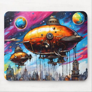 Cosmic Airship Mouse Pad
