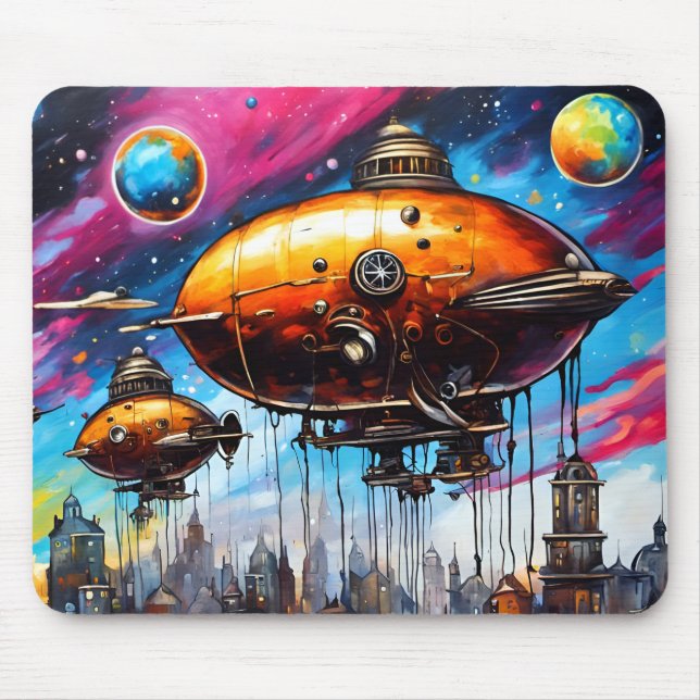 Cosmic Airship Mouse Pad (Front)