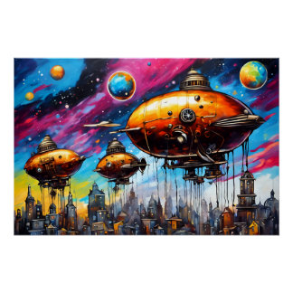 Cosmic Airship Poster