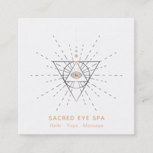 *~* Cosmic Alchemy Sacred Shaman Third Eye Square Business Card
