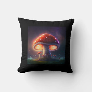 Cosmic Amanita Muscaria Throw Pillow