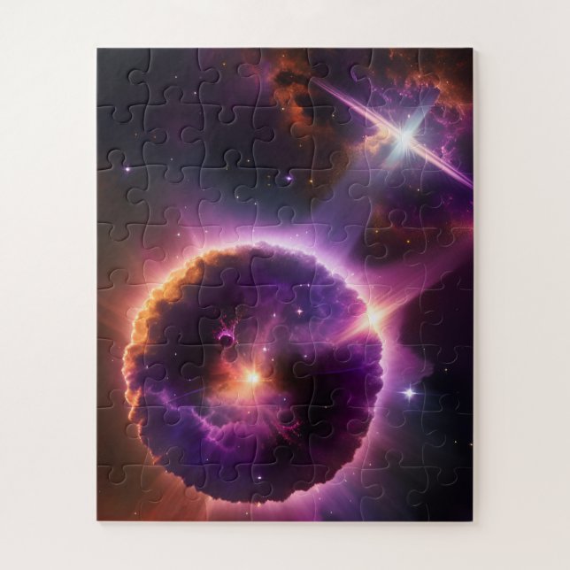 Cosmic Amazing Spirituality in Purple Galaxy Jigsaw Puzzle (Vertical)