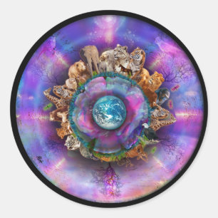 Cosmic Animals Classic Round Sticker