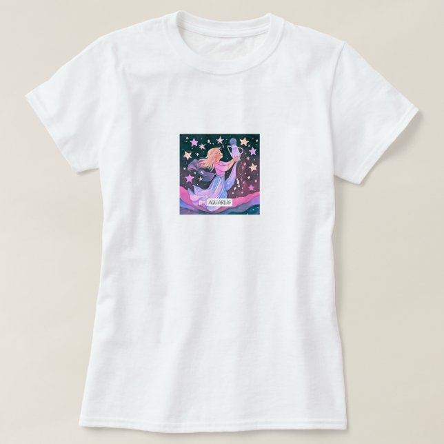 Cosmic Aquarius T-Shirt (Design Front)