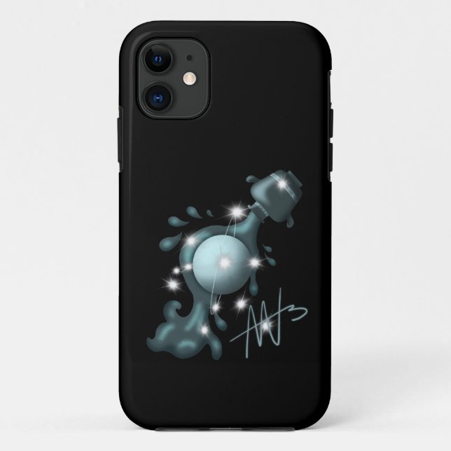 Cosmic Aquarius Uranus Zodiac Case-Mate iPhone Case (Back)