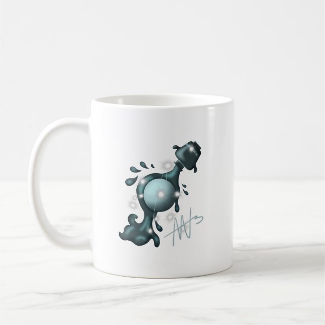 Cosmic Aquarius Uranus Zodiac Coffee Mug (Left)