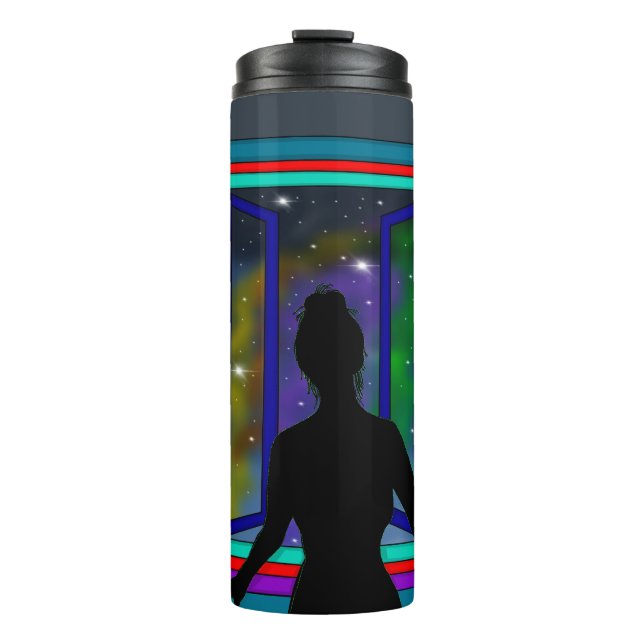 Cosmic Art Northern Lights Thermal Tumbler (Front)