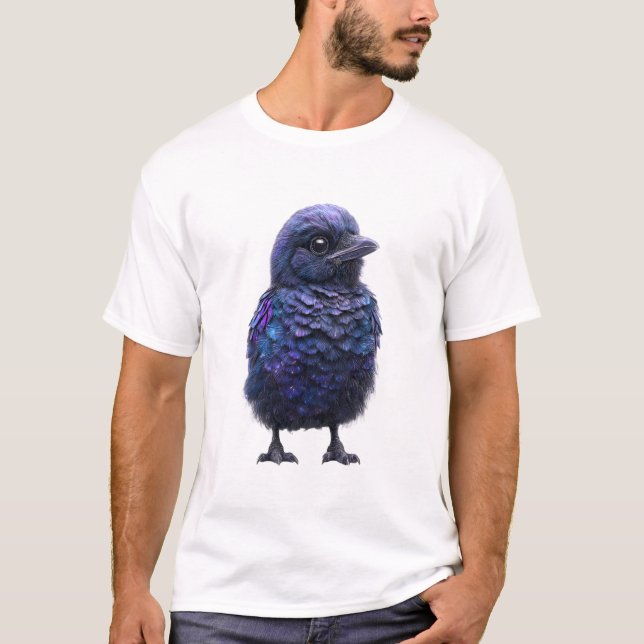 Cosmic Astral Galaxy Crow Fledgling Men T-Shirt (Front)