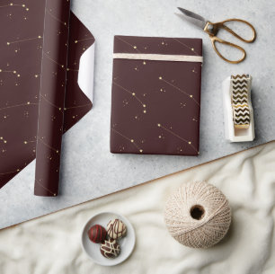 Cosmic Astrology Aries Star Constellation Seamless Wrapping Paper