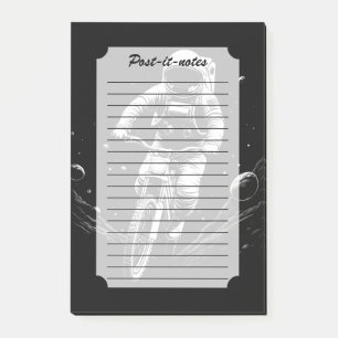 Cosmic Astronaut Bike Ride Space Adventure Post-it Notes