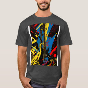 Cosmic Bass Riff Shattering Musical Dimensions for T-Shirt