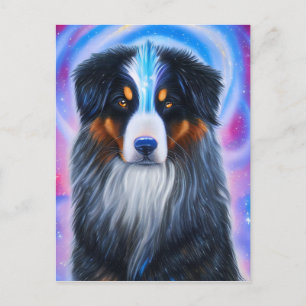 Cosmic Bernese Mountain Dog Postcard