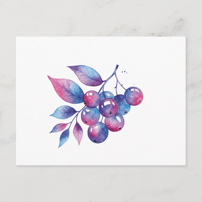 Cosmic berry elegant  postcard (Front)
