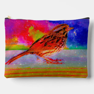 Cosmic Bird Dreamscape Art Print" Accessory Pouch