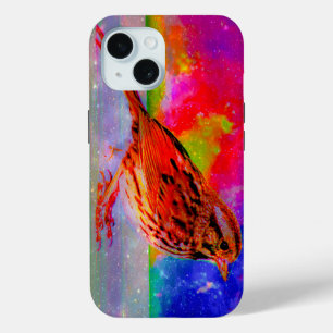 Cosmic Bird Dreamscape Art Print" iPhone 15 Case