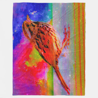 Cosmic Bird Dreamscape Art Print" Fleece Blanket