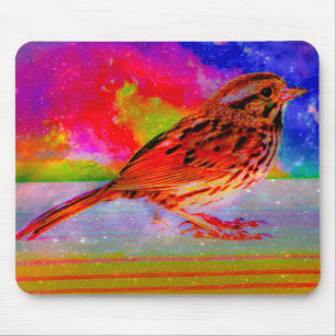 Cosmic Bird Dreamscape Art Print" Mouse Pad