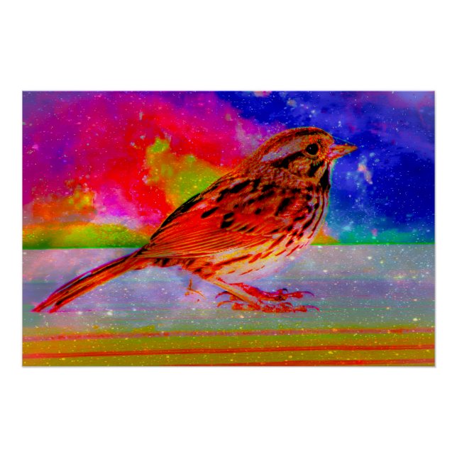 Cosmic Bird Dreamscape Art Print" Poster (Front)