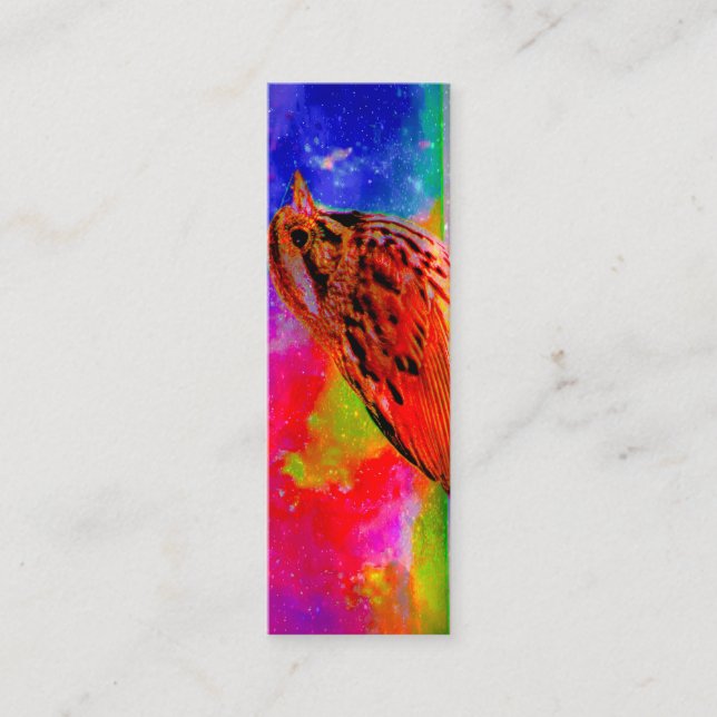 Cosmic Bird Dreamscape Bookmark  Mini Business Card (Front)