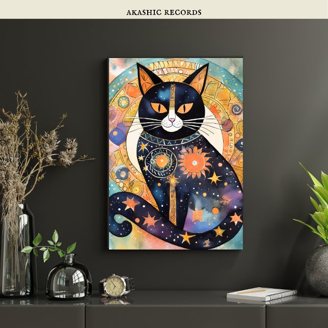 Cosmic Black Cat Art Celestial Cat Magic Spirit    Poster (Creator Uploaded)