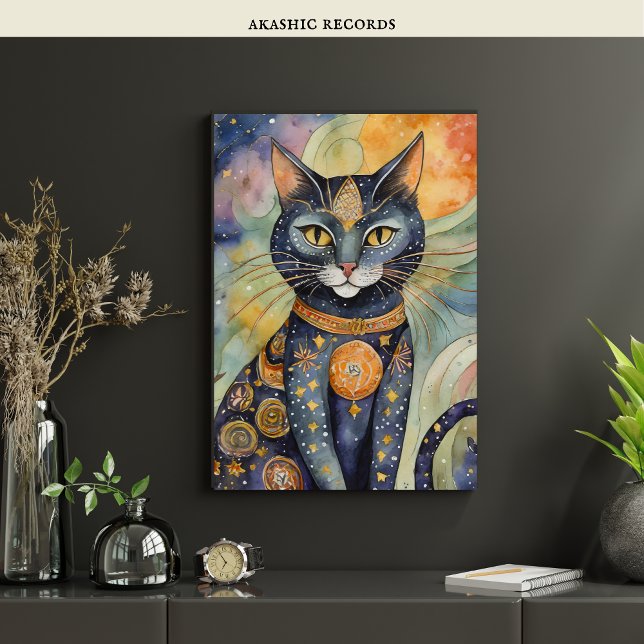 Cosmic Black Cat Art Celestial Cat Magic Spirit    Poster (Creator Uploaded)