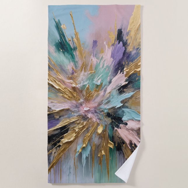 Cosmic Bloom Beach Towel (Front)