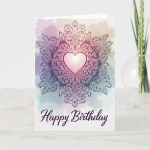 Cosmic Bloom Birthday Card